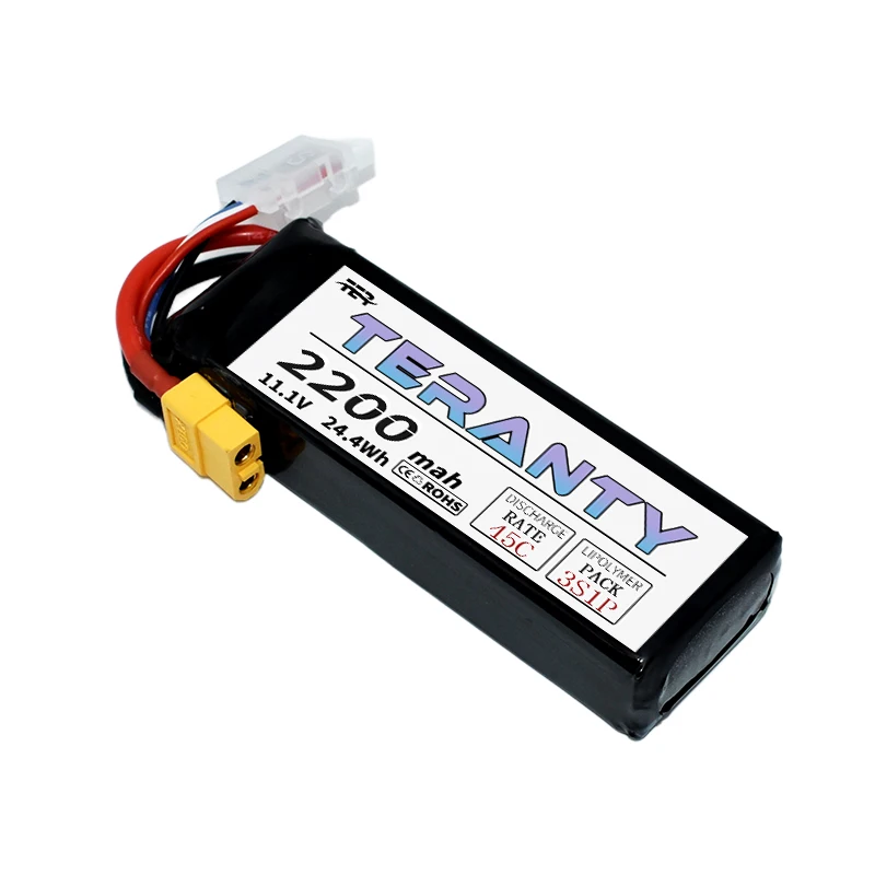 3s 11.1V 2200mAh 45C LiPo Battery For RC Quadcopter Helicopter Boat Drones Spare Parts with XT60 Plug Large Capacity