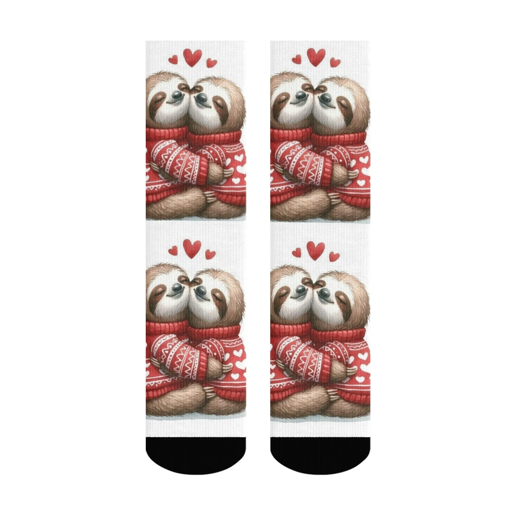 Loving sloth Socks Novelty Funny Men's Socks Retro Street Hip-Hop Socks Comfortable Non-slip Casual Sports Socks Gift