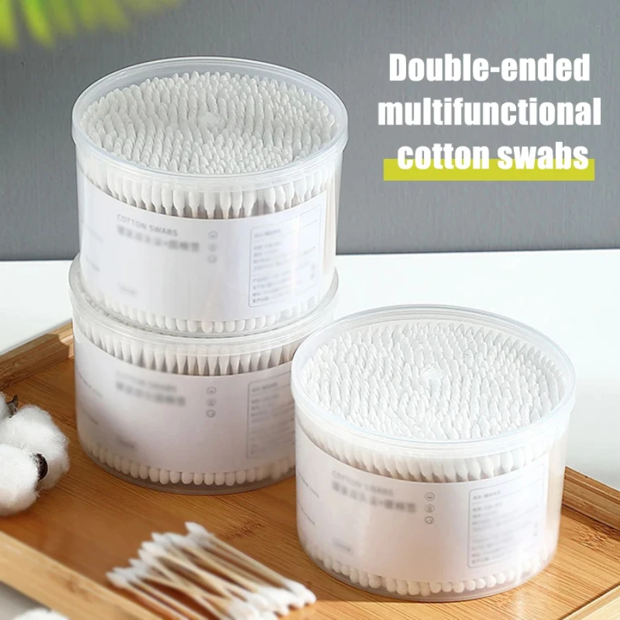 500PCS DoubleEnded Cotton Swabs in Box Round Head Design for Makeup Makeup Removal Daily Cleaning & MultiPurpose Applications