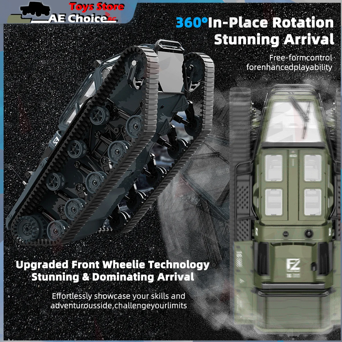 JJRC C8812 RC Tank 2.4GHz réservoir sur chenilles à grande échelle voiture RC Rotation à 360 degrés dérive télécommande véhicule tout-terrain jouets pour garçons