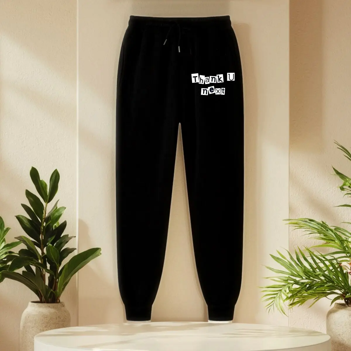 مجموعة هوديي مطبوعة متعددة الاستخدامات من Thank U Next Letters Text Art بتصميم أساسي كاجوال يوميًا #2