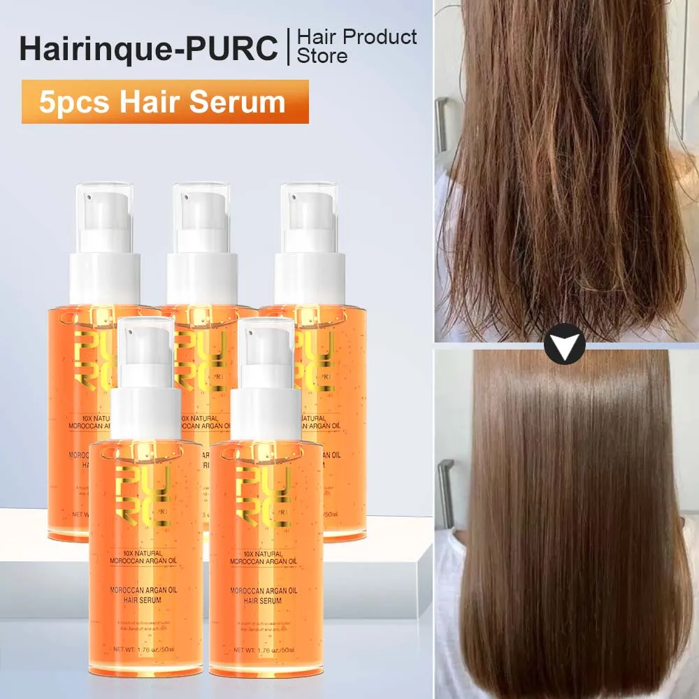 

PURC Morocco Argan Oil Hair Serum Smoothing Soften Repair Damaged Frizz Scalp Treatment Hair Anti-Dandruff Hair Care Products