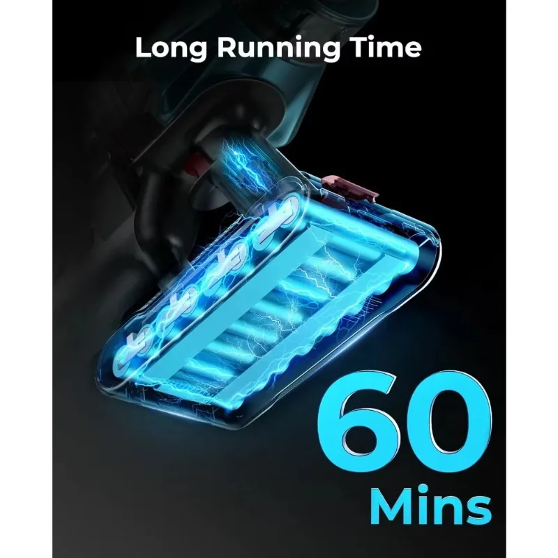 Cordless Vacuum Cleaner 550W/45Kpa, Stick Vacuum Cleaners 60 Mins Max Runtime with Charging Dock, Self-Standing Handheld Vacuum