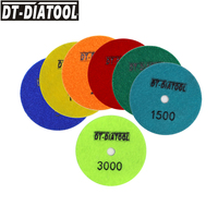 DT-DIATOOL 6pcs/pk Diamond Dry Polishing Pad Sanding Discs  Dia 4\