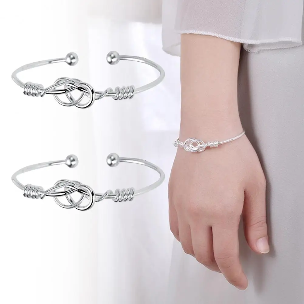 Valentine Day Bracelet Adjustable Entangled Geometry Bangle Set Day Valentines Gift Jewelry Hollow Out Wrist Bracelet for Women