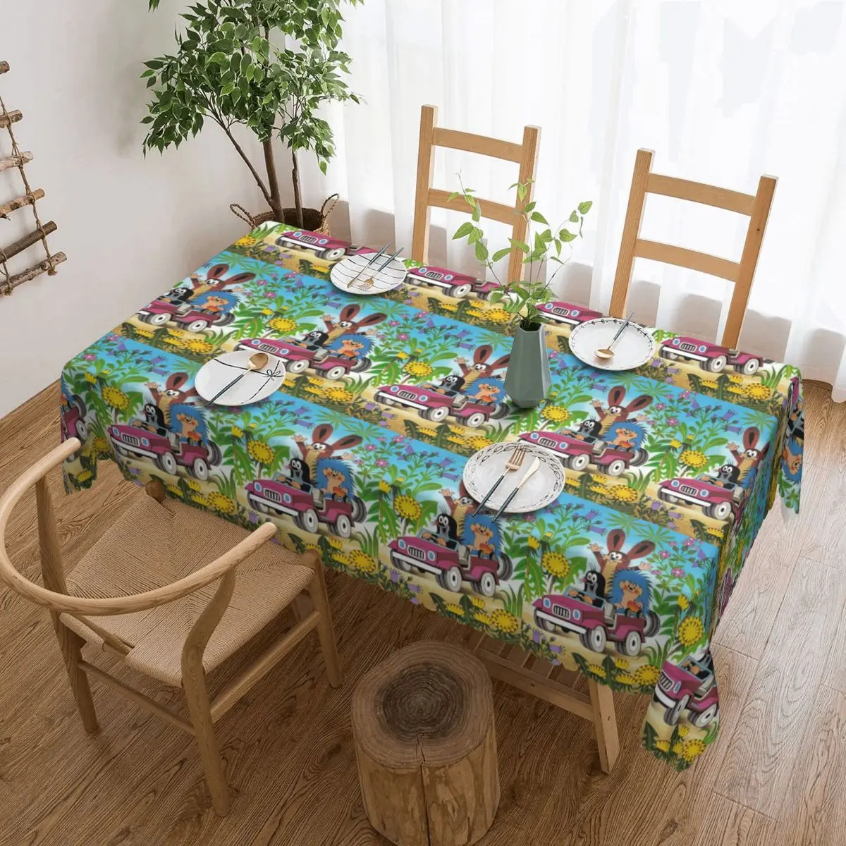 Mole Krtek Cute Little Maulwurf Tablecloth Restaurant Kitchen Rectangular Tablecloth Party Tablecloth Outdoor Dining Table Cover