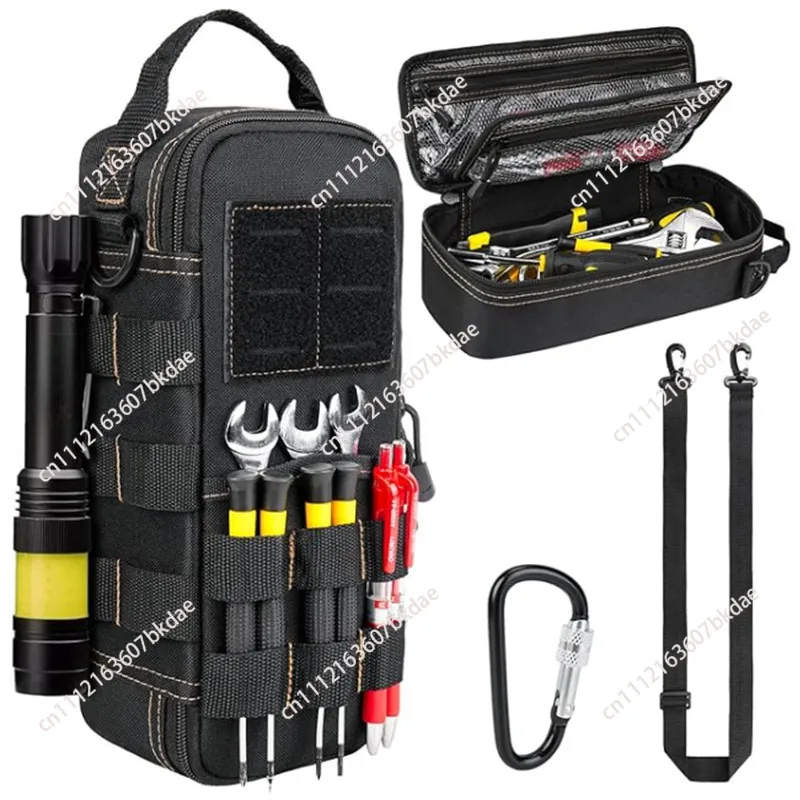 Heavy‑Duty Tactical Oxford Cloth Tool Bag, Portable Multifunctional Electrician Hardware Storage Carry Kit For Repair Work