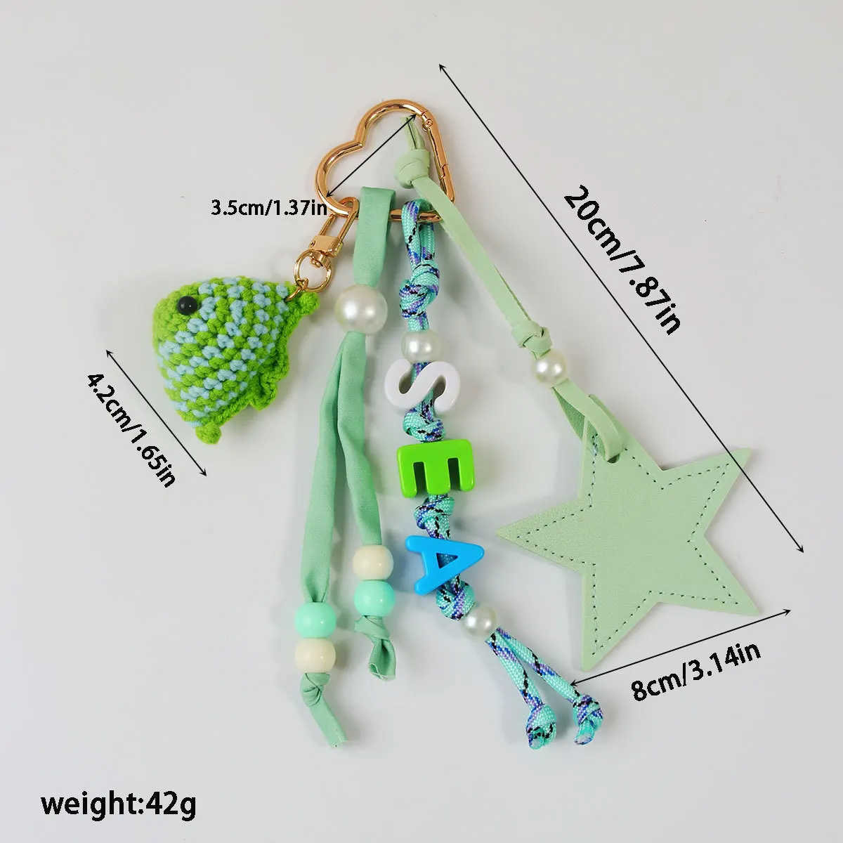 Lovely Summer Beach Ocean Fish Squid Whale Shells Hand knitted Keychain For Women Key Rings Handbag Pendant Souvenir Gifts