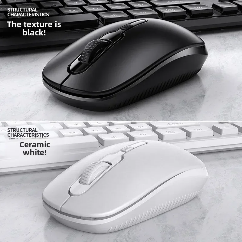 Wireless Keyboard and Mouse Kit, Bluetooth 5.0 and 2.4G, Mini Silent Multimedia Keyboard and Mouse Combination