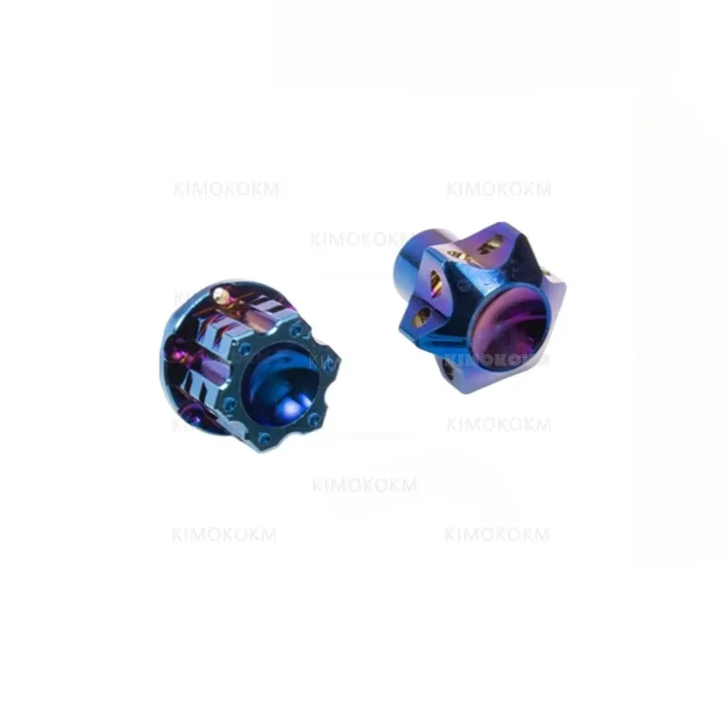 For Motorcycle Hexagonal Cap Motorcycle Key Cover Everyday Carry Blue Aluminum Alloy Easy To Install Replaceable