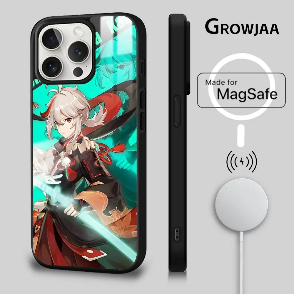 

Kazuha Kaedehara phone case for iPhone 17 16 15 14 13 12 11 Pro Max Plus Mini Magsafe Magnetic Wireless Mirror Funda