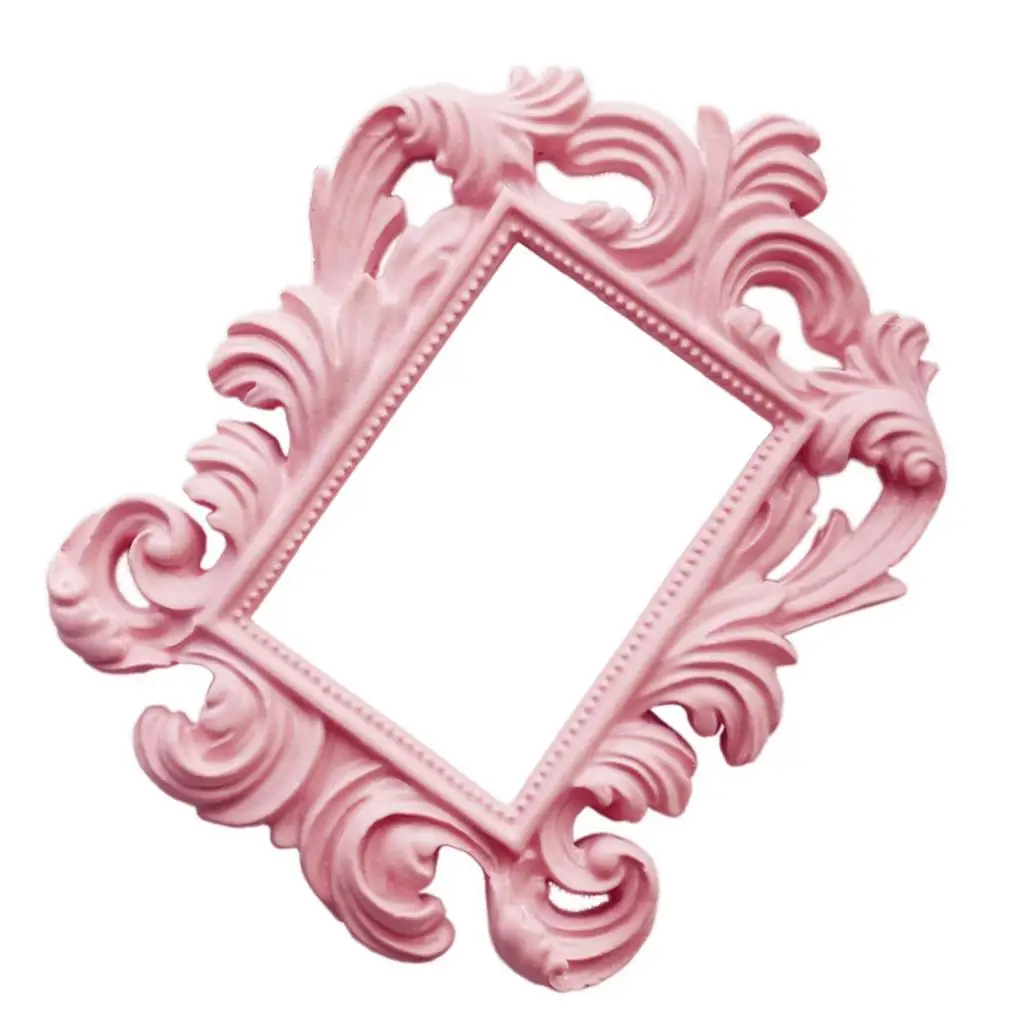 Pink Vintage Baroque Rectangle Wall Frame Home Decor Wedding Photo Prop Vintage Baroque Style Rectangle Frame