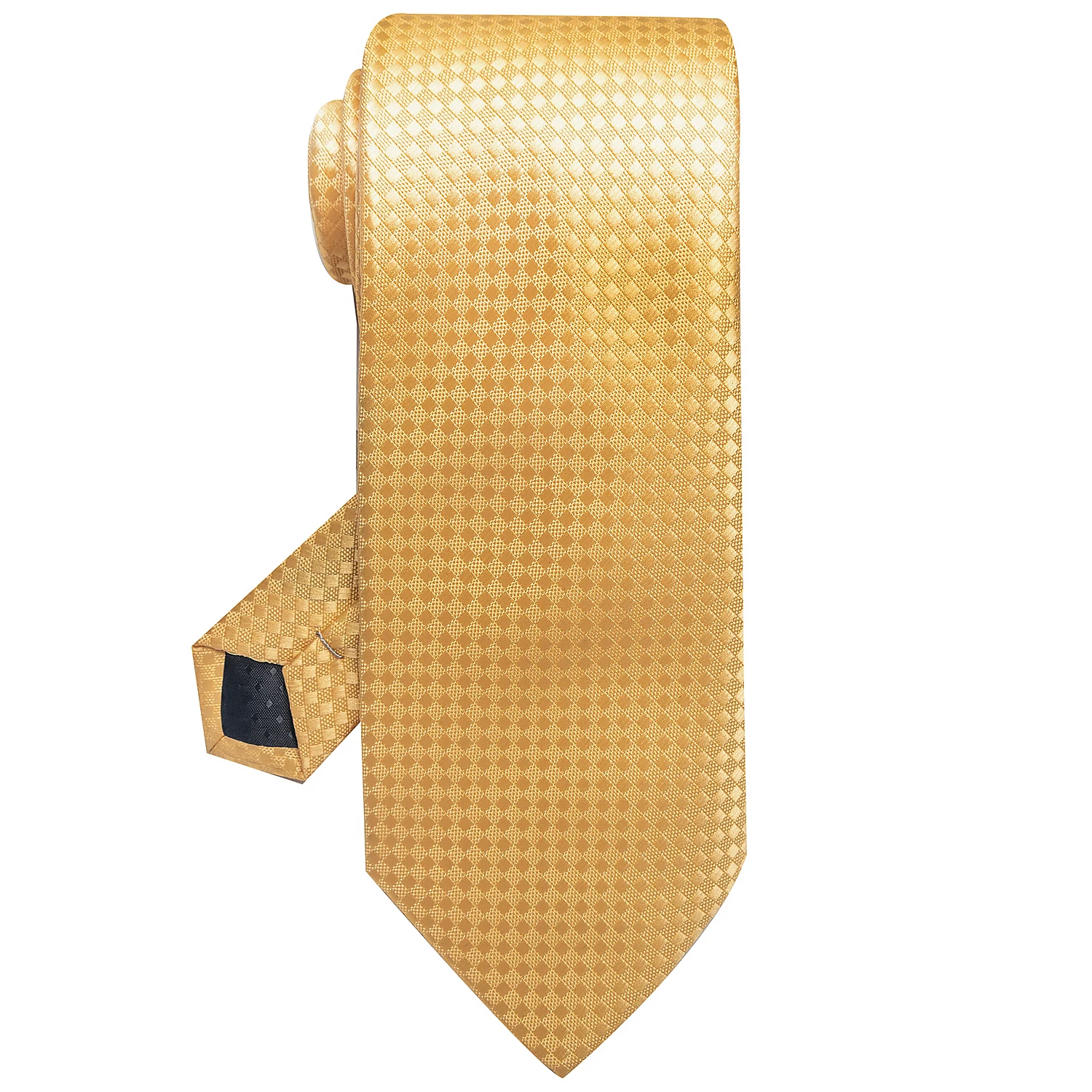 100% Silk Brand Gold Ties Men Great Quality Silk 8 cm Necktie Formal Clothing Men's Gravatas Fit Holiday Party Workplace