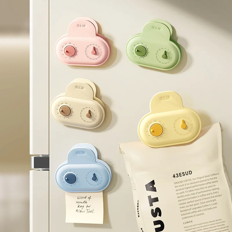 Cartoon Creative Date Circle High Aesthetic Magnetic Seal Clip Cute Snack Food Clamp Attractive Design Kitchen Tool