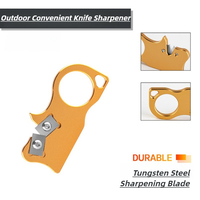 Portable Aluminum Alloy Knife Sharpener Mini Keychain Camping Hiking Outdoor Tool for Survival Gear and Adventure