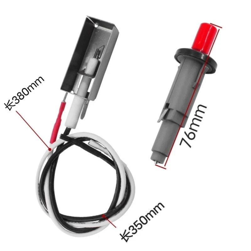 Oven Heater Pulse Igniter with One Output and Two Piezoelectric Pulse Ignition Needle Components