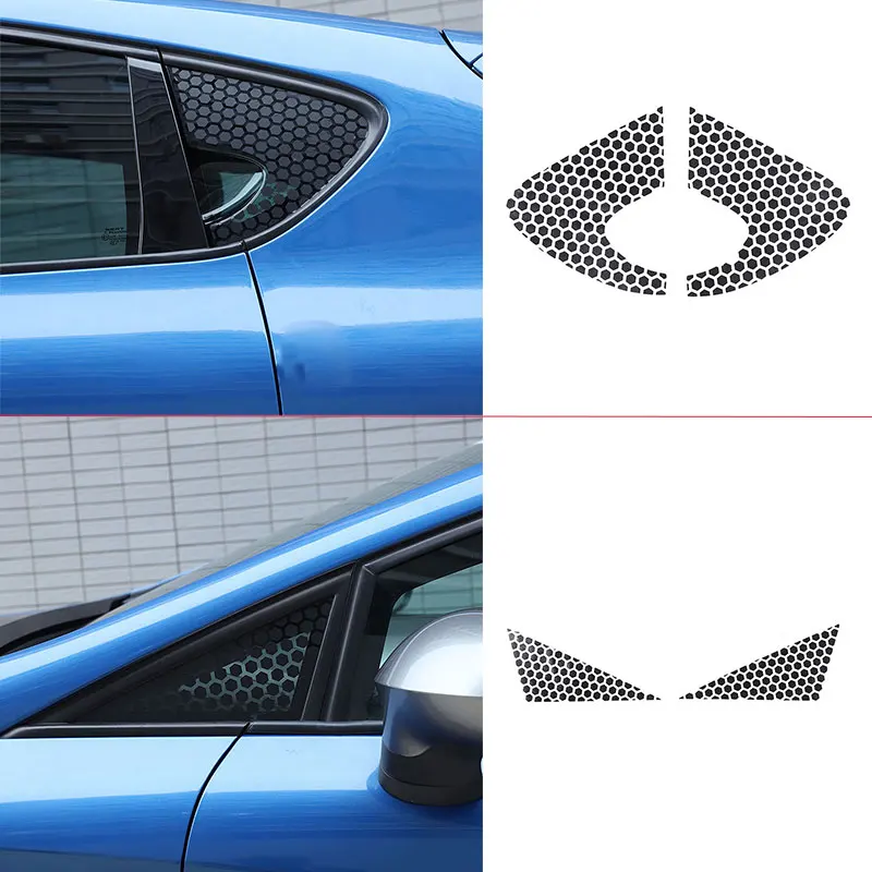 Dla SEAT Leon MK2 2008-2012 samochód przednie trójkątne naklejki na szkło tylne trójkątne naklejki na szkło dekoracyjne naklejki akcesoria samochodowe