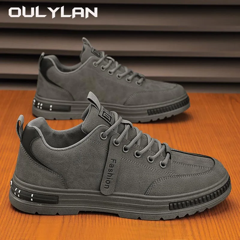 Oulylan NEW Fashion Wear-resistant Anti Slip Shoes Men\'s Work Shoes Trendy Versatile Casual Footwear for Men Classics Style Shoe