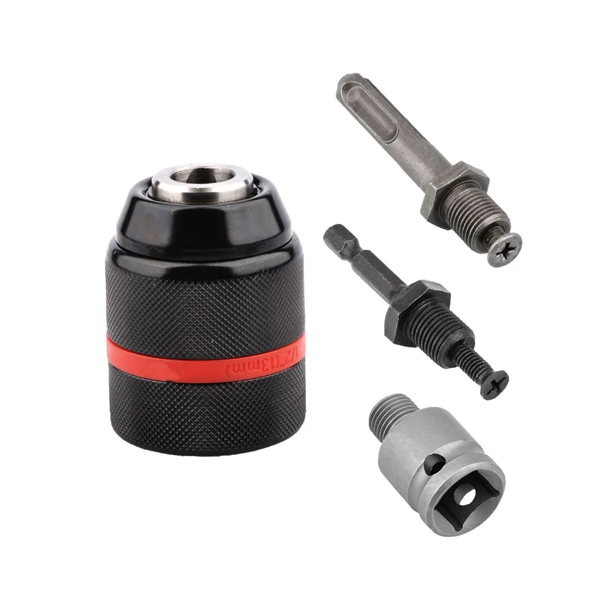 13mm Chuck Set Hand-Tight Self-Locking Chuck Impact Electric Hammer Wrench Conversion Round Hexagon Handle