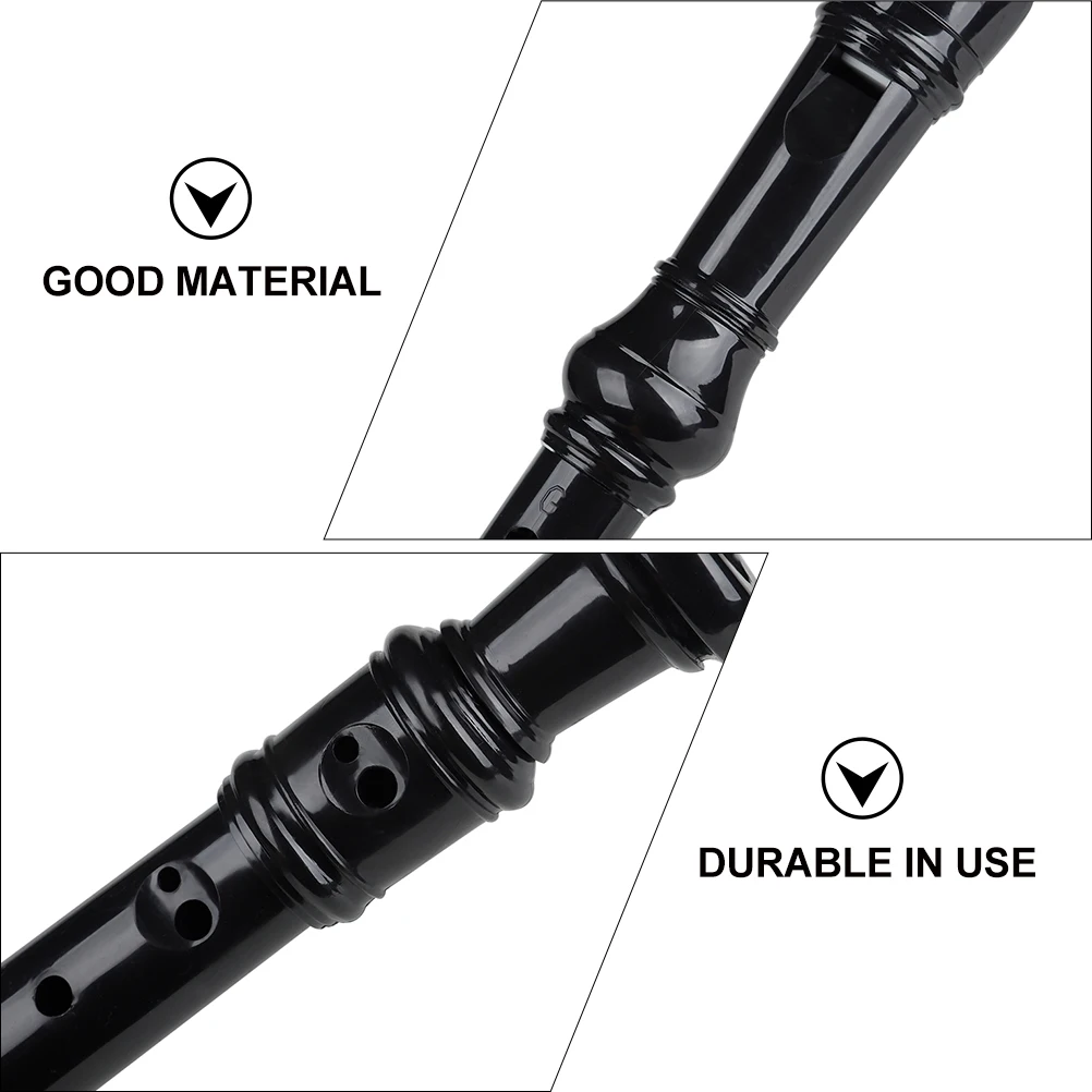 

G Scale 8 Hole Recorder Flute German Style Abs Resin Mouthpiece Durable Plastic Wind Instrument For Beginner With Cleaning Stick
