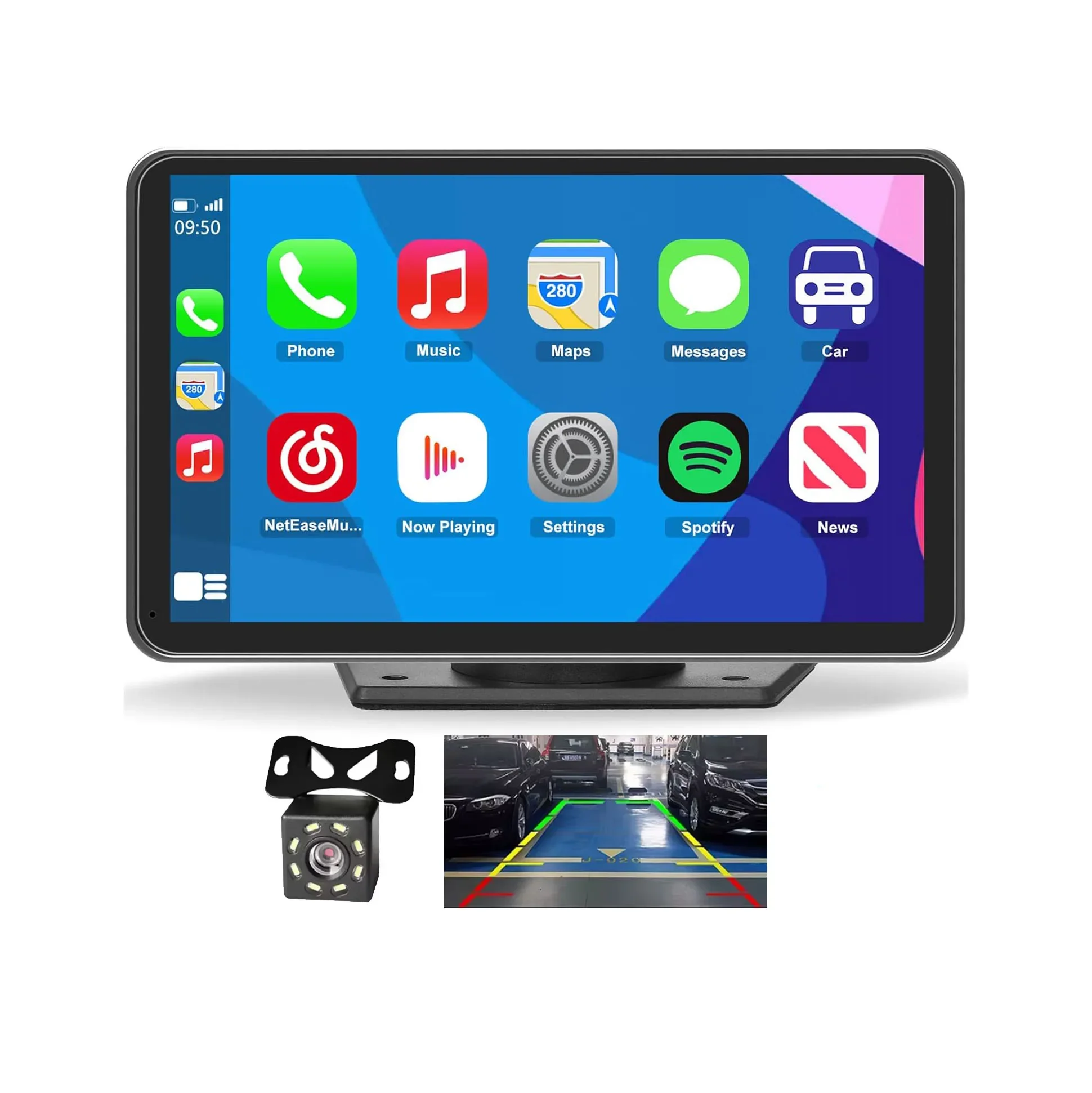 Smart CarPlay Screen for Car with Wireless CarPlay & Android Auto Car Stereo 7