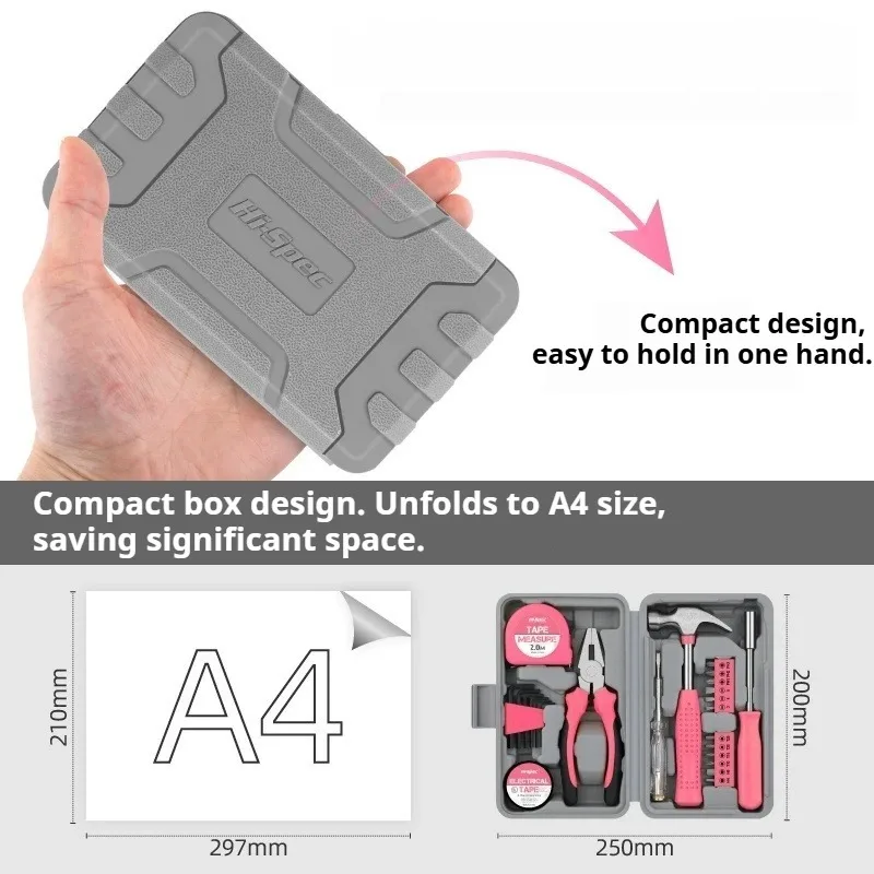All-in-One Household Tool Kit Lightweight Wrench Screwdriver Hammer Set Convenient Daily DIY Home Repair Maintenance Tool