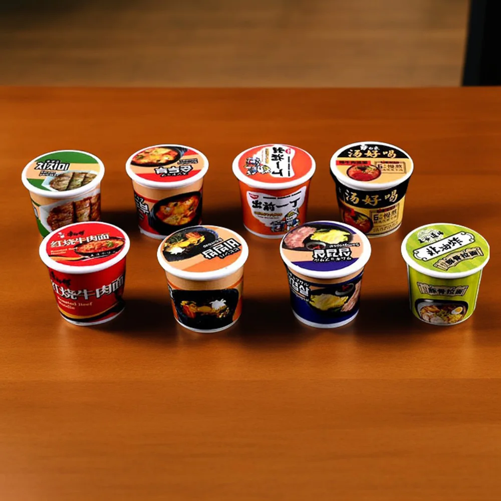 محاكاة طعام مصغرة لبيت الدمية ، نودلز سريعة التحضير لسيارة bjd blyth ob11 ، إكسسوارات ألعاب ، 9 ، جديدة