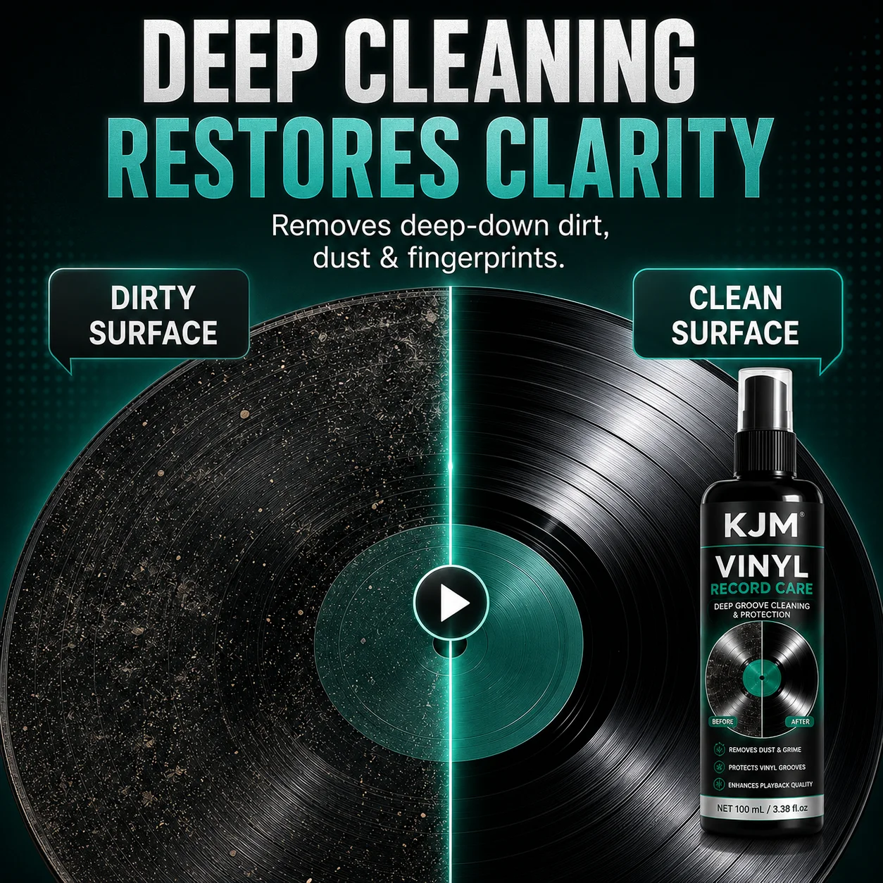 Multi-Use Deep Maintenance Spray 100ml For Vinyl Record Static Dust Elimination & Vehicle Interior Narrow Gap Dust Cleansing