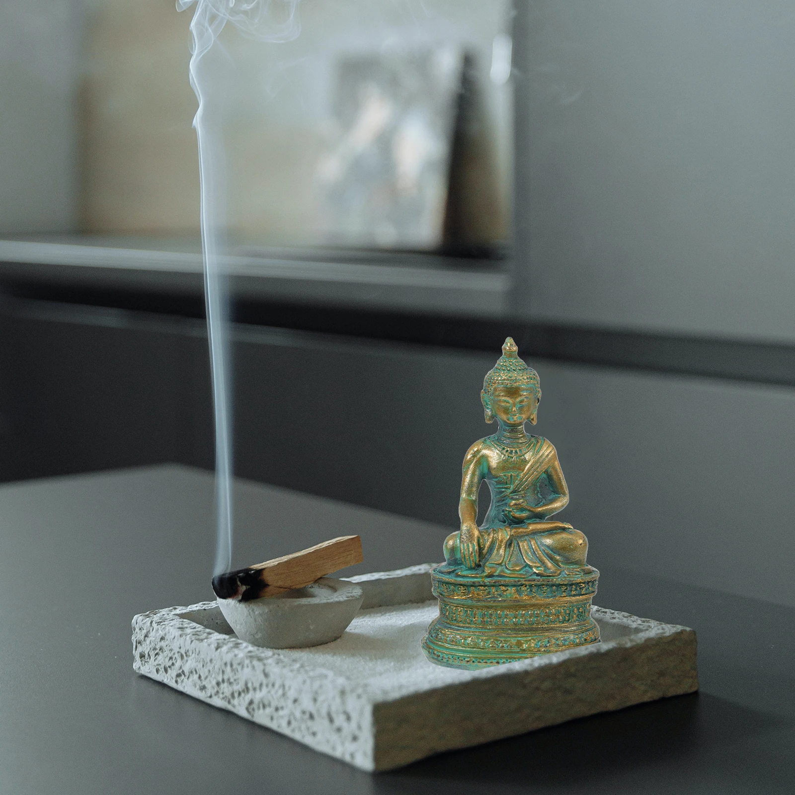 

1Pcs Style Buddha Decor Resin Craft Religious Desktop Ornament Creative Indoor Adornment Buddha Figurine Decor