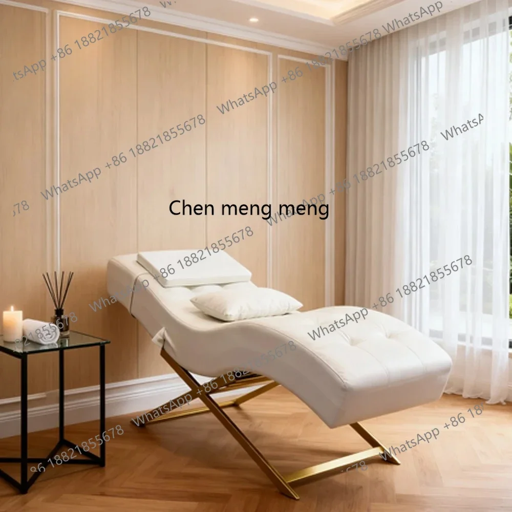 M45 Arc Shape Luxury Eyelash Extension Bed Salon Chair for Beauty Eyelash Massage Bed