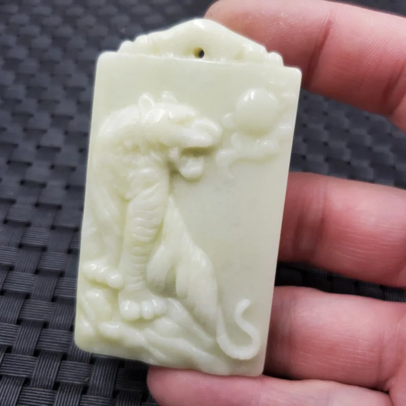 Jade Pendant Lantian Jade Tiger Climbing the Mountain Pendant Lantian Jade Zodiac Dragon Pendant Jade Buckle Pendant Jade Pendan