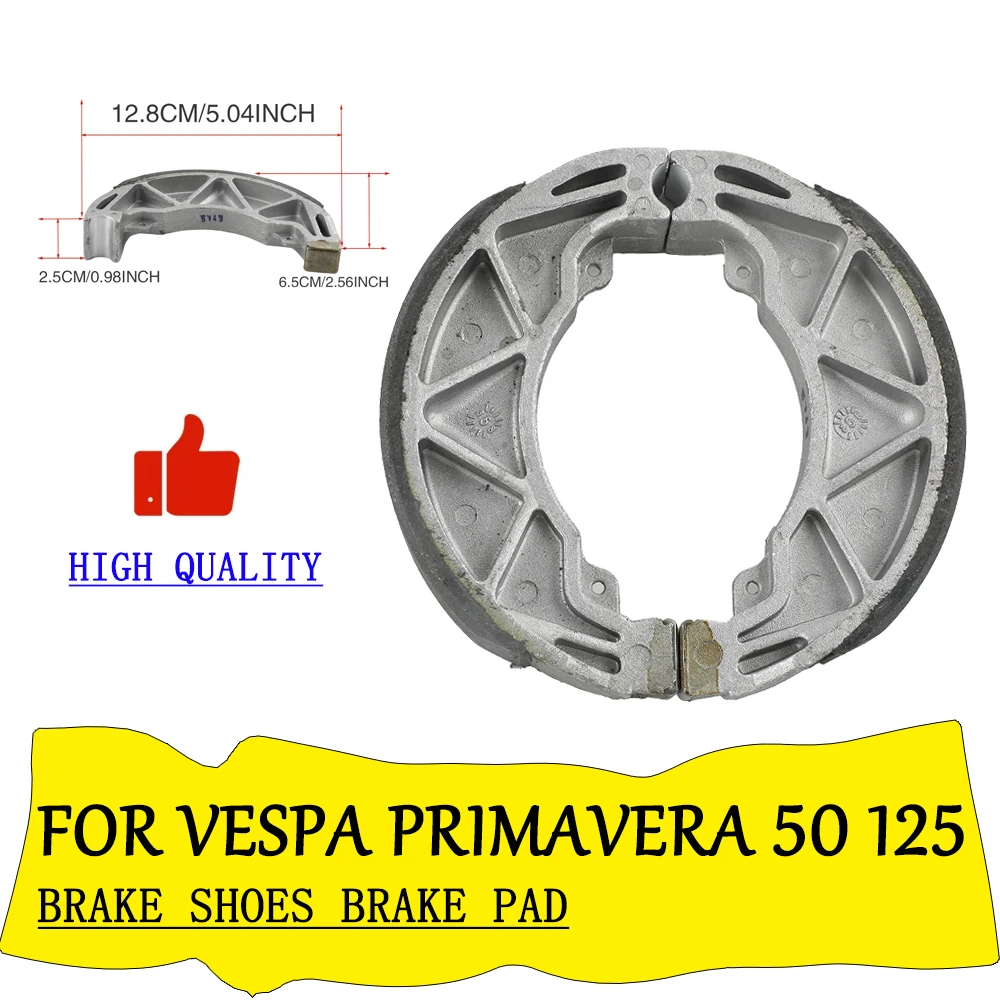 For Vespa Sprint Primavera 150 125 50 Elettrica Piaggio Fly Liberty Typhoon LT 50 150 Motorcycle Scooter Rear Brake Shoes Pads