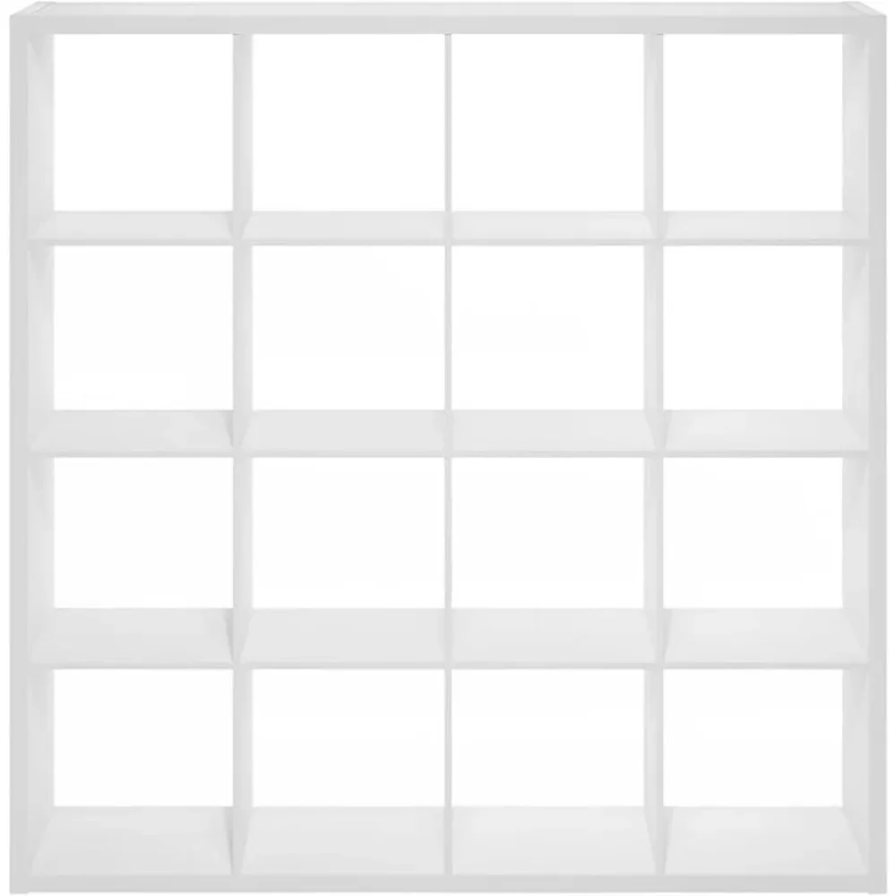 Durable Organizer for decorative cubes with open back, 16 cubes, white