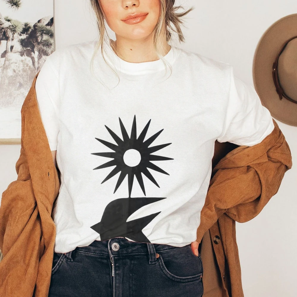 

Women's Solar Bird Y2k T-Shirt 2025 - Sunshine Animal Print Cotton Top, High Quality Summer Women's Clothing Oversized Y2k Te