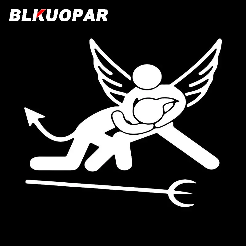 BLKUOPAR Angel Vs Devi Fight Car Sticker Personality Scratch-Proof Fashionable Original Funny Decals ATV Car Accessories