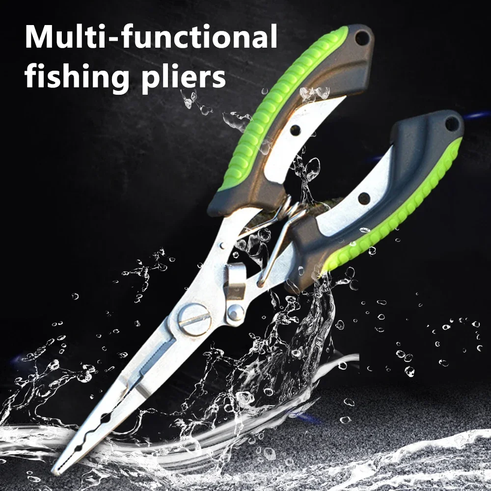 Fish Pliers Ergonomics Anti-slip High-strength Multifunctional Cut Fishing Line Fishing Tied Hooks Pliers Angling Equipment