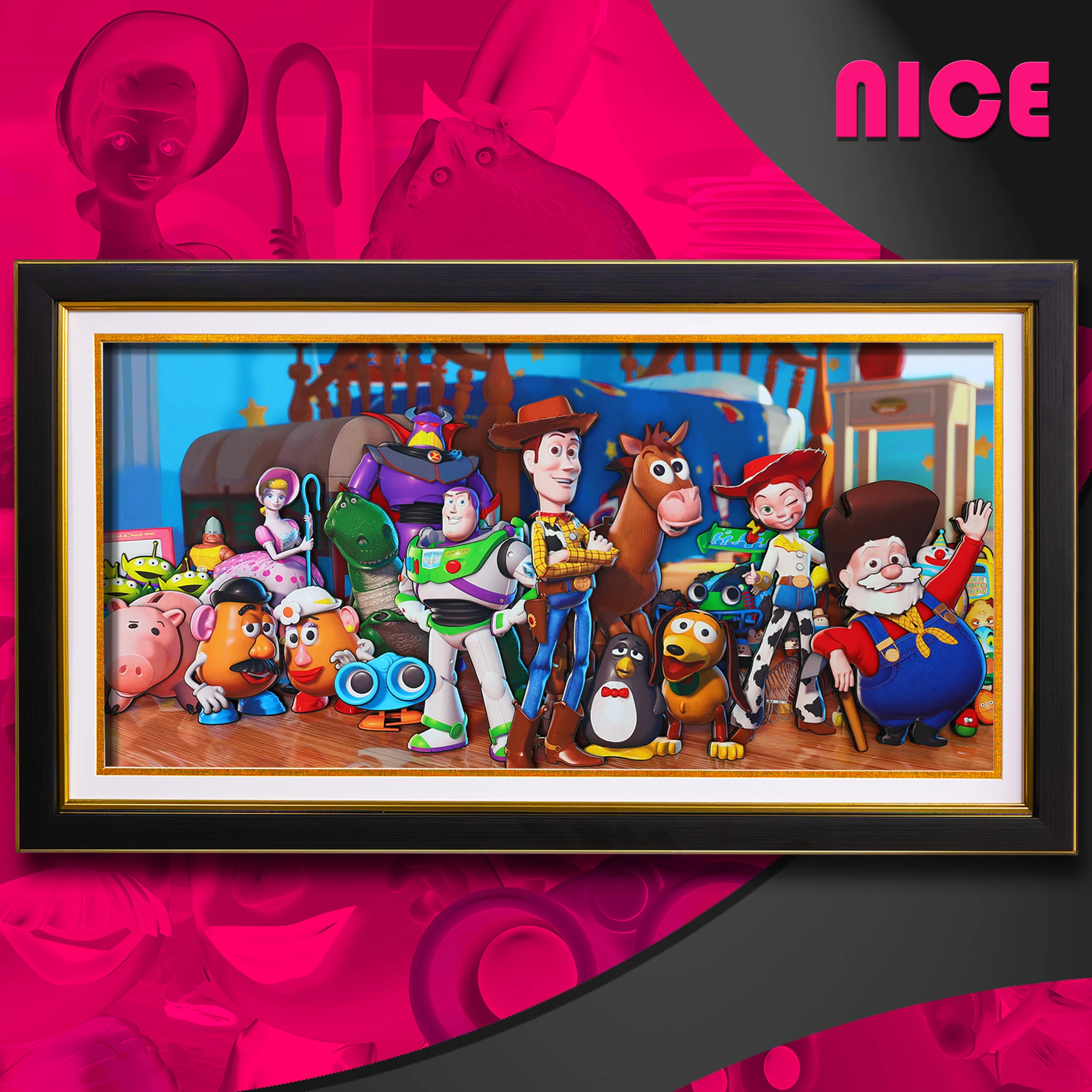 

Оригинальная история игрушек Диснея, семейная фотография, Базз Лайтер, 3D живопись, аниме, периферийные устройства, фигурка, украшение для гостиной, подарок другу