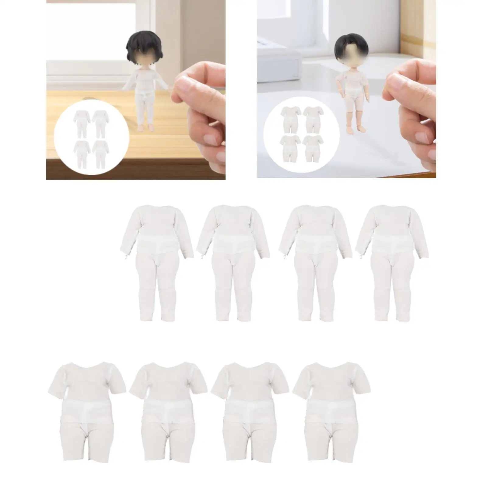

4 шт., 12 комплектов одежды для кукол BJD, украшение, наряд для куклы Ob11 BJD Gsc