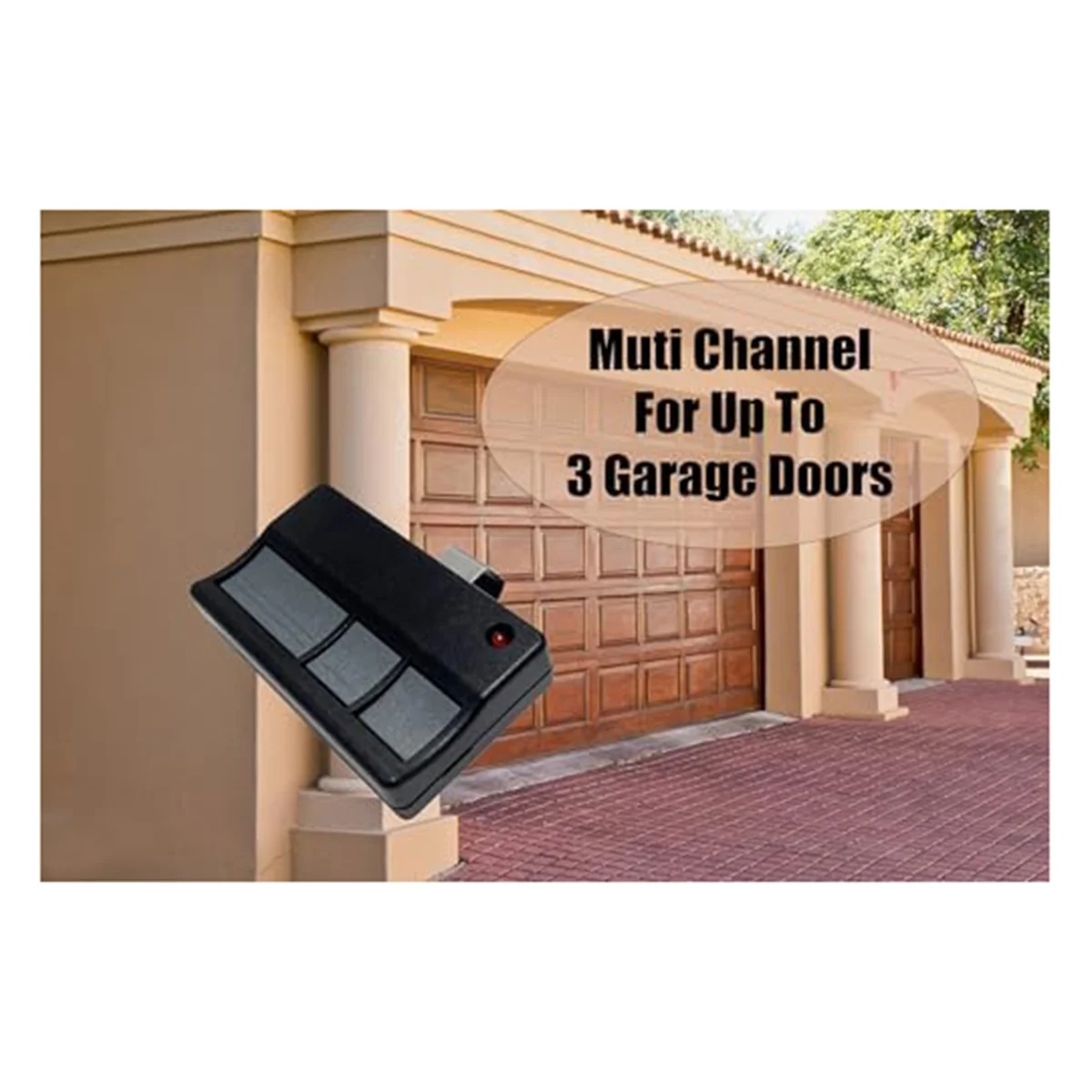 A57G-Remote Pembuka Pintu Garasi untuk Chamberlain Liftmaster 373LM/953CD Ungu "Coklat" Belajar Keamanan 390MHz + Pengrajin 3 Tombol