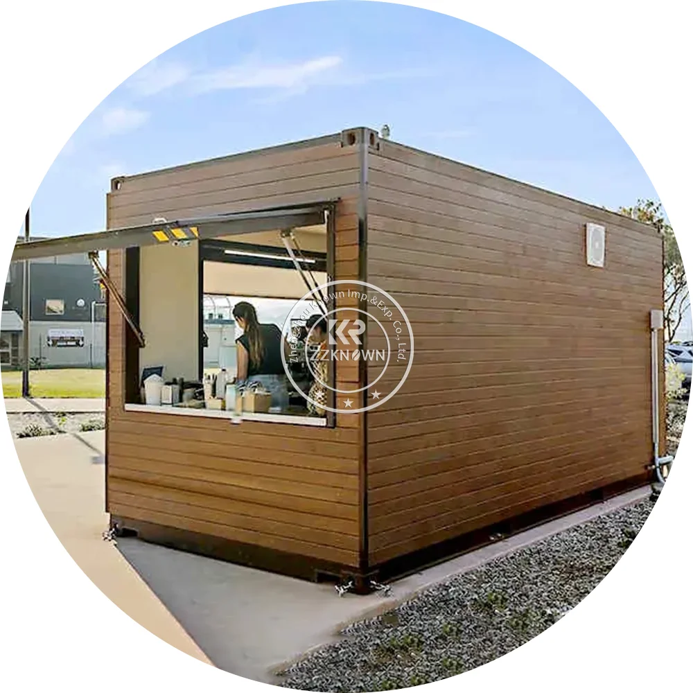 Fast Food Container House Factory Customized Assembly Prefab Mobile Coffee Shop Container Bar 20ft 40ft Prefabricated House