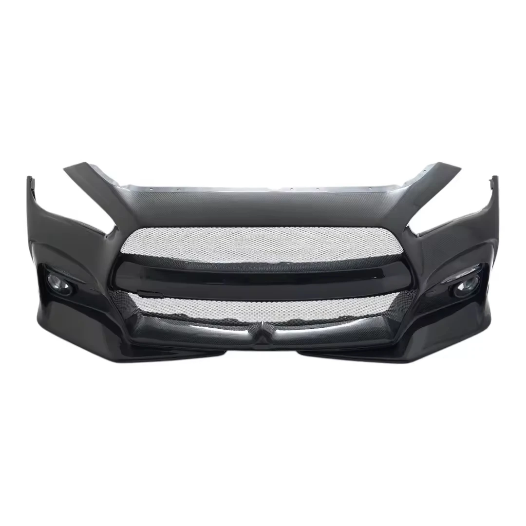 

Upgrade Carbon Fiber Fibre Front Bumper Body Kit for Infiniti Q50 2014-2022,After actual vehicle installation and testing