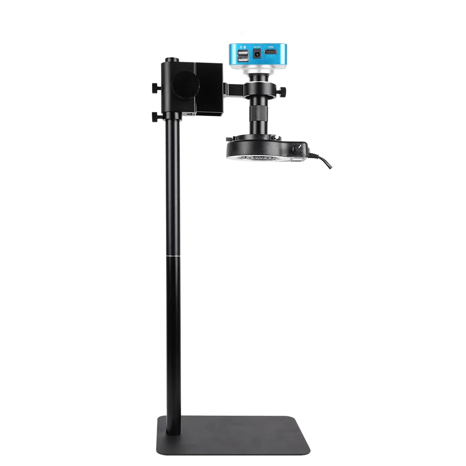 

150X Digital HD-MI Industrial Microscope Video Microscope sets HD 48MP 60F/S C Mount Lens LED Ring Light For Repairing