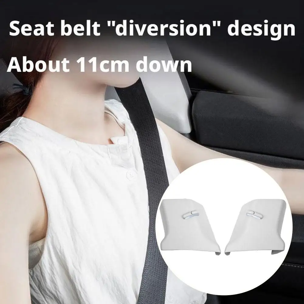 

For Tesla ModelY 21-24 Car Safety Seat Belt Adjust Copilot Belt Anti-Neck Panel Safety Buckle Limiter And Seat Belt Driver J6D7