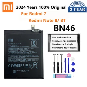 Batería original Xiao mi BN46 100% mAh para Xiaomi Redmi Note 8 8T Redmi 7, repuesto de teléfono de alta calidad, 4000