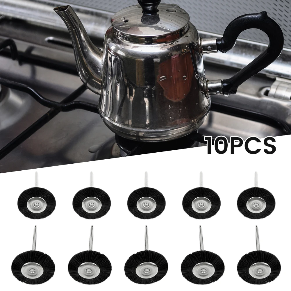 Polishing Nylon Brushes 10 Pcs Coating Degreasing Burr Derusting High Efficiency T Type Wire Brush High Quality