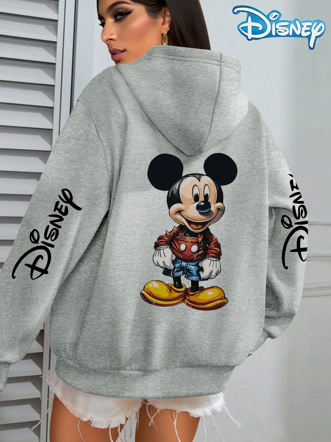 

Женская толстовка с капюшоном и рисунком Микки Мауса от Disney — унисекс, осенне-зимняя флисовая толстовка с капюшоном для повседневной носки на открытом воздухе для любого случая