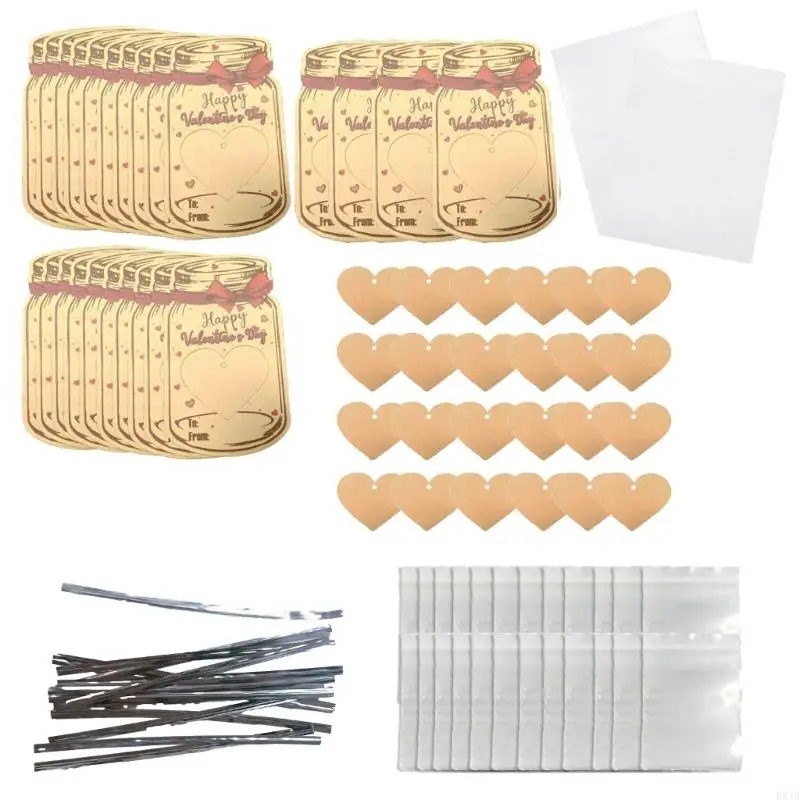 Carte voeux Valentin KX4B 24pcs avec scellé pour les enfants vacances