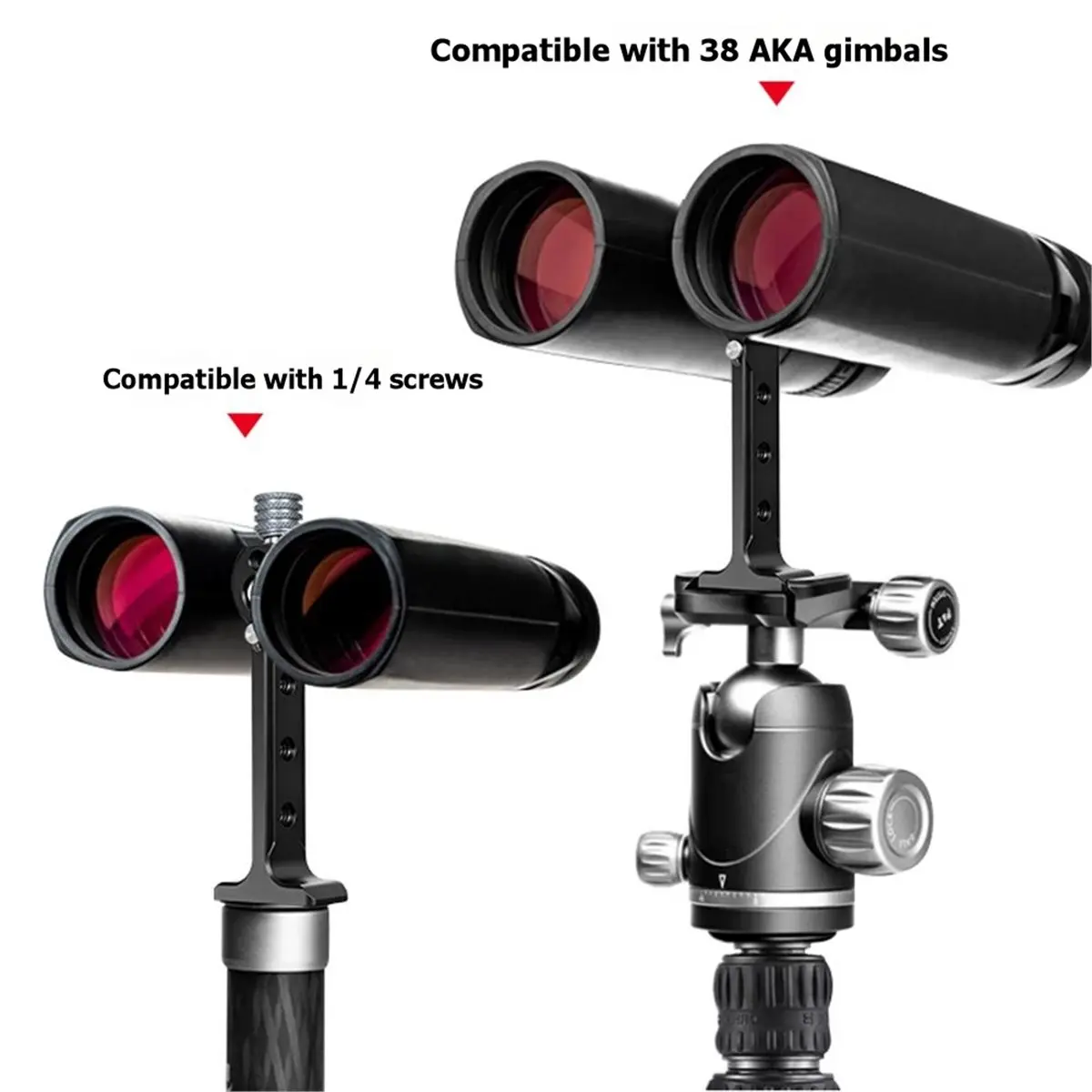 ★♠♥Y960A Hot Sale-Binoculars Mount, Aluminum Alloy, 1/4 Inch, Suitable for Tripods, Monopods, and Arca-Type Gimbals.