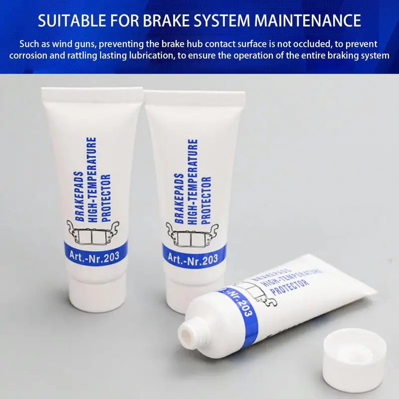 Brake Pads Grease Brake Grease Lubricant Brake Fluids 15g Wide Temperature Range Automotive Assembly Lubricants Stable Brake