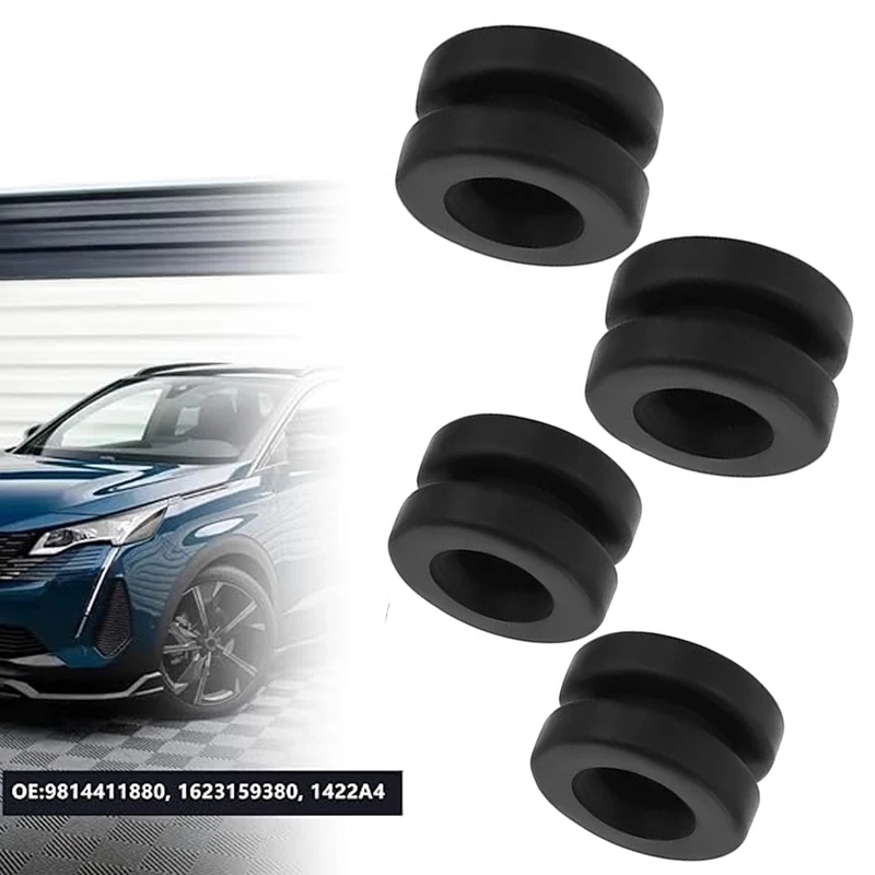 

1/4pcs Car Air Filter Black Housing Mounting Rubber Grommet 1623159380 9814411880 For Citroen Replacement Part 1422A4 Accessorie